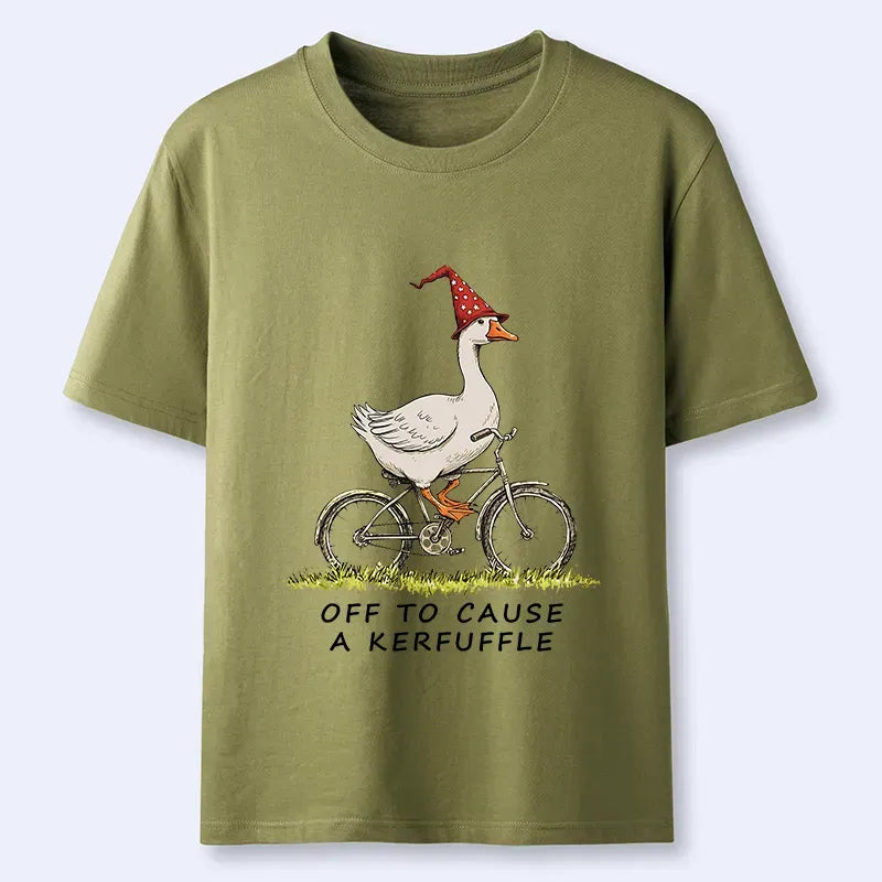 Kyoto-Lion Stupid Goose Riding A Bicycle Classic T-Shirt