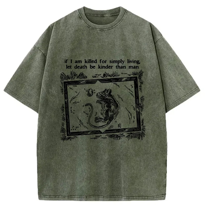 Kyoto-Lion Mouse's Last Wish Washed T-Shirt