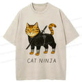 Cute Cat Ukiyo-e T-Shirt On Sale