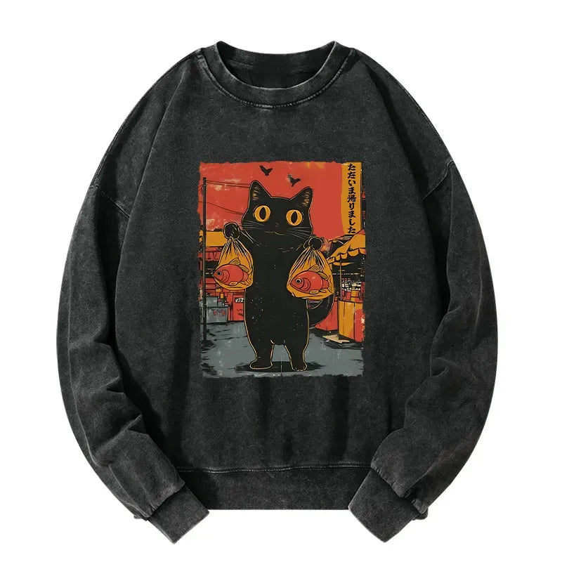 Unisex Cat Sweatshirt on Sale