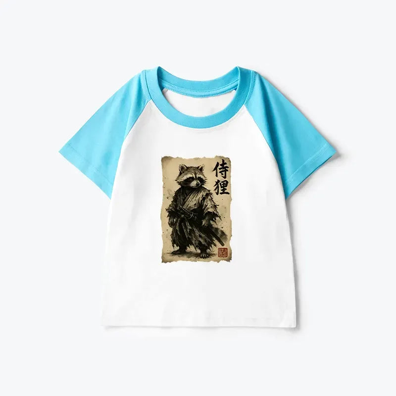 Soft Cotton Kids Raglan T-Shirt for Summer