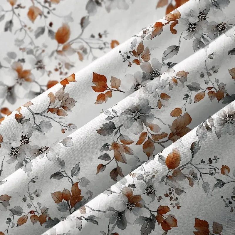 Kyoto-Lion Subtle Autumnal Leaf Button-up Shirt