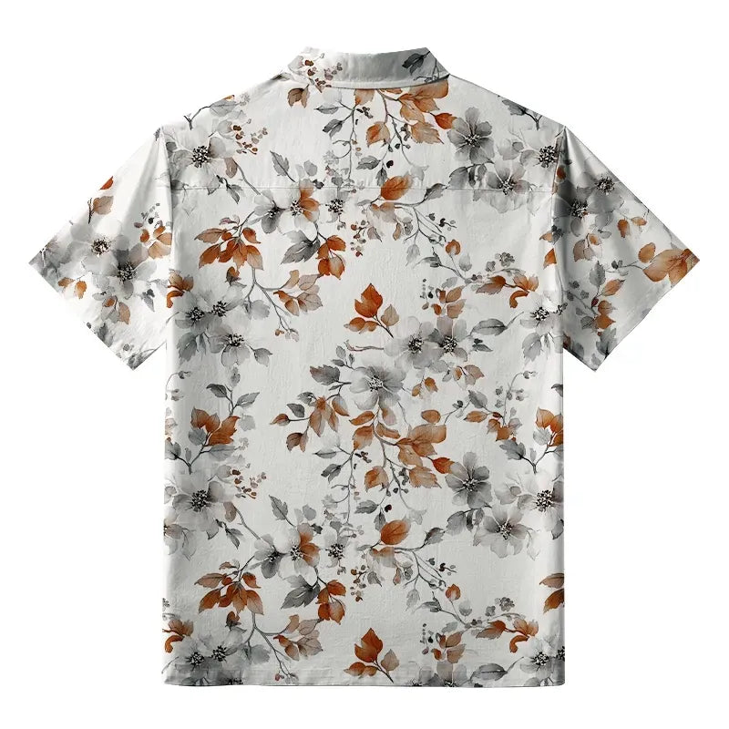 Japanese Autumnal Leaf Button-up Shirt