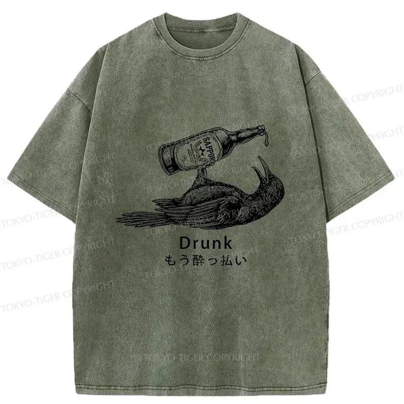 Ukiyo-e Crow T-Shirt Daily Wear