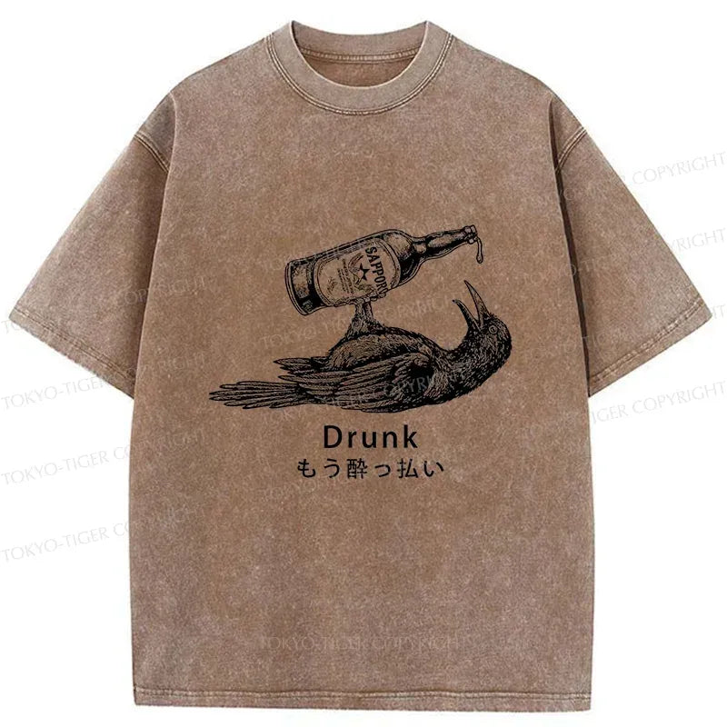 Ukiyo-e Crow T-Shirt Daily Wear