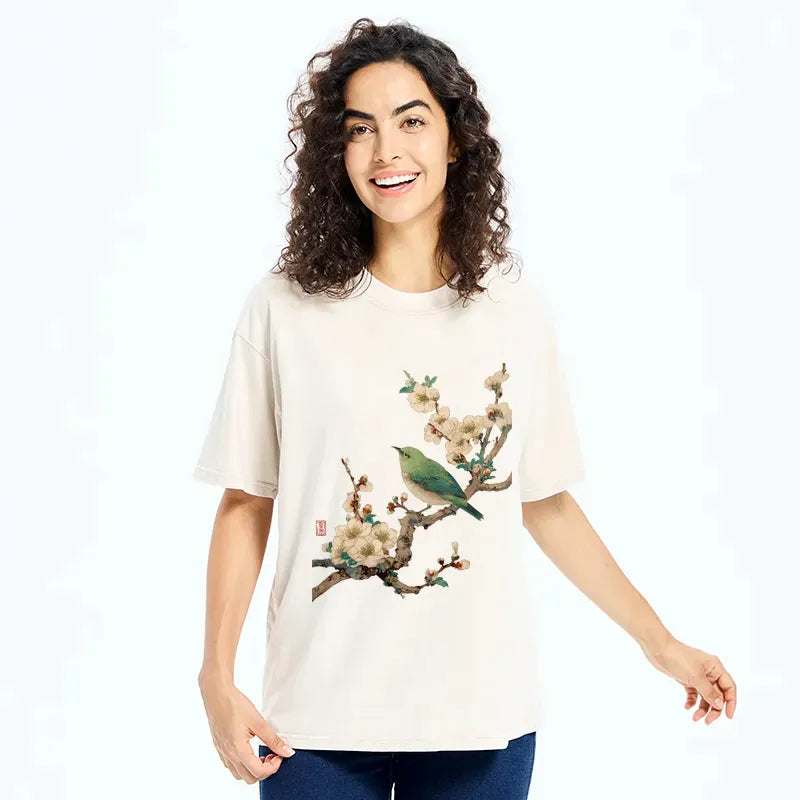 Japanese Vintage Washed T-Shirt for Casual