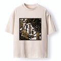 Kyoto-Lion Samurai Cat Faces Giant Demon Beast Washed T-Shirt
