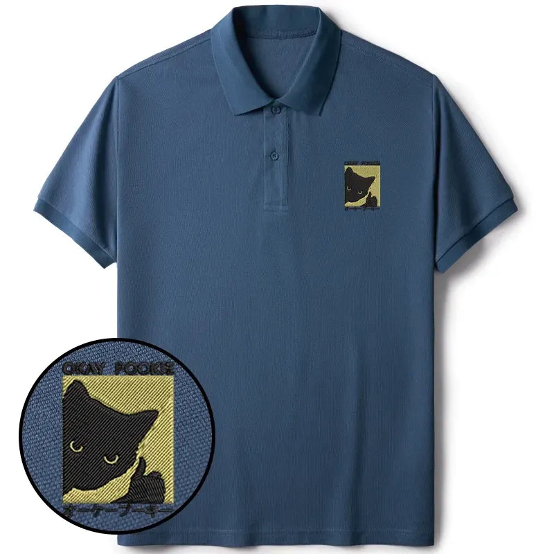 Japanese Cat Polo Shirt for Daily Wear