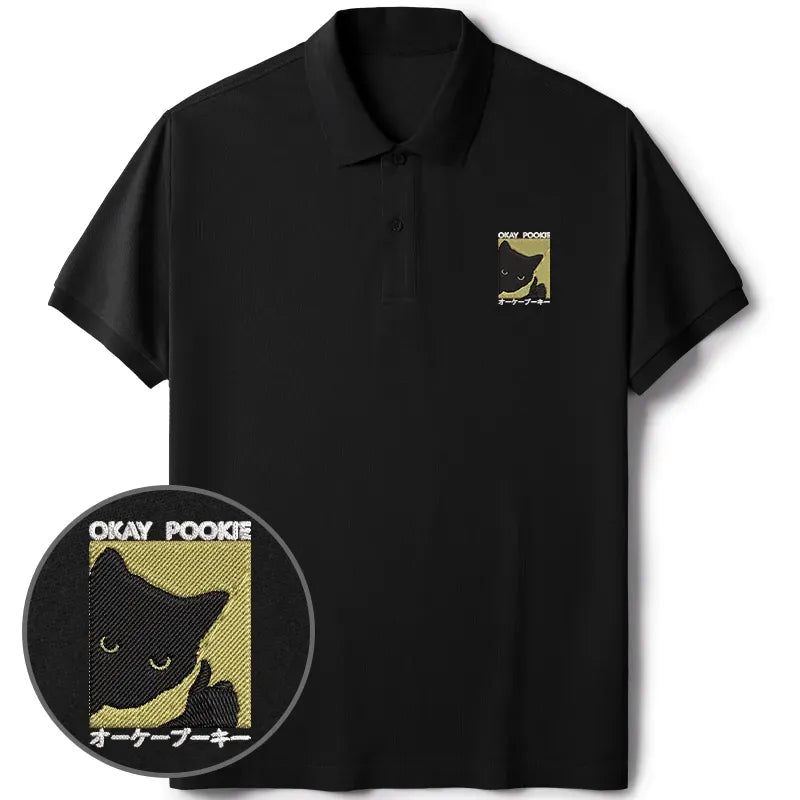 Japanese Cat Polo Shirt for Daily Wear