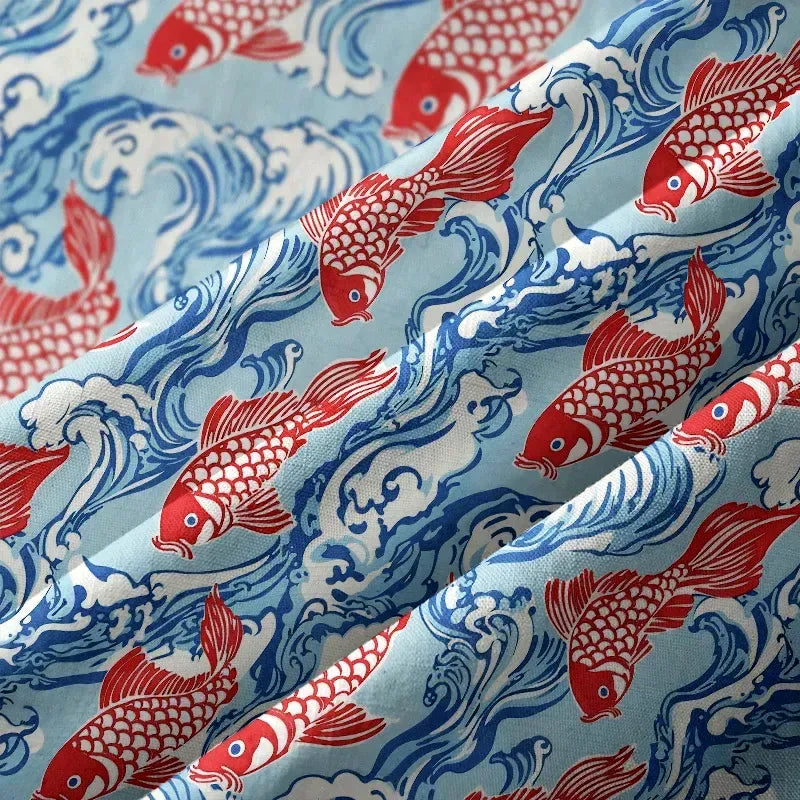 Unisex Kyoto Lion Koi Print Shirt