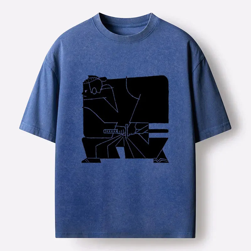 samurai washed t-shirt for men