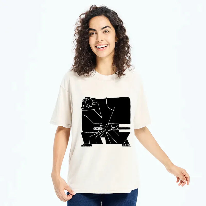 samurai washed t-shirt for men