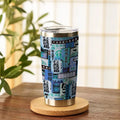 Japanese Retro Tokyo Street Blue Tumbler