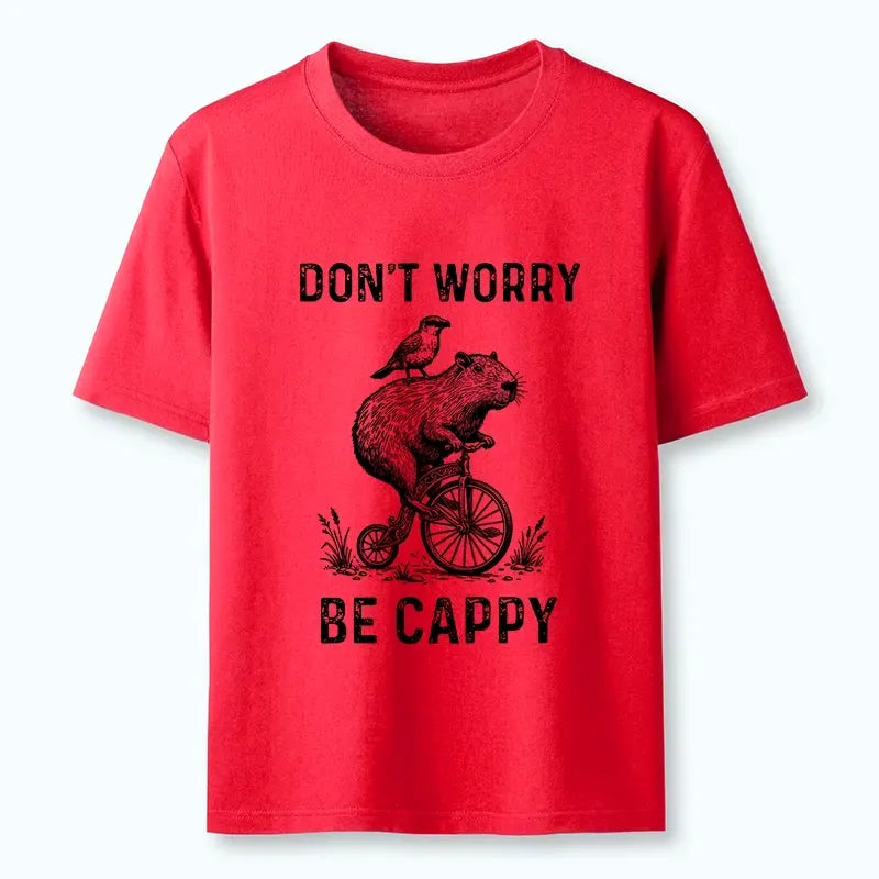 Kyoto-Lion Capybara T-Shirt for Summer Vacation