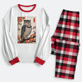 kids and adult matching japanese owl pajamas