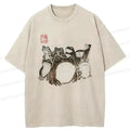 Unisex Washed Frog T-Shirt for Casual