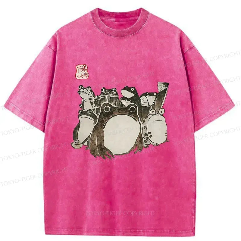 Kyoto-Lion Japanese Frog Team Washed T-Shirt