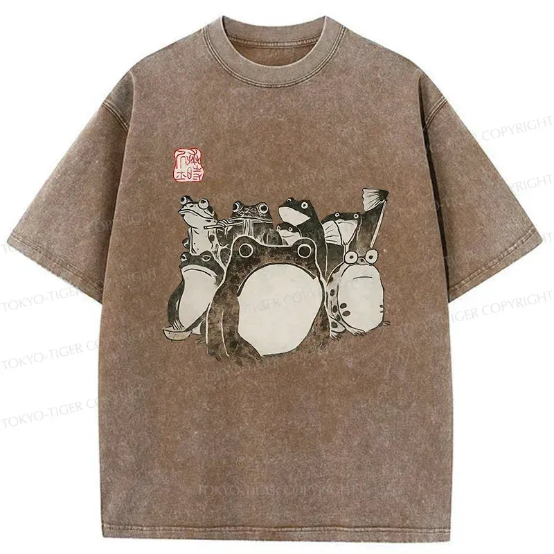 Kyoto-Lion Japanese Frog Team Washed T-Shirt