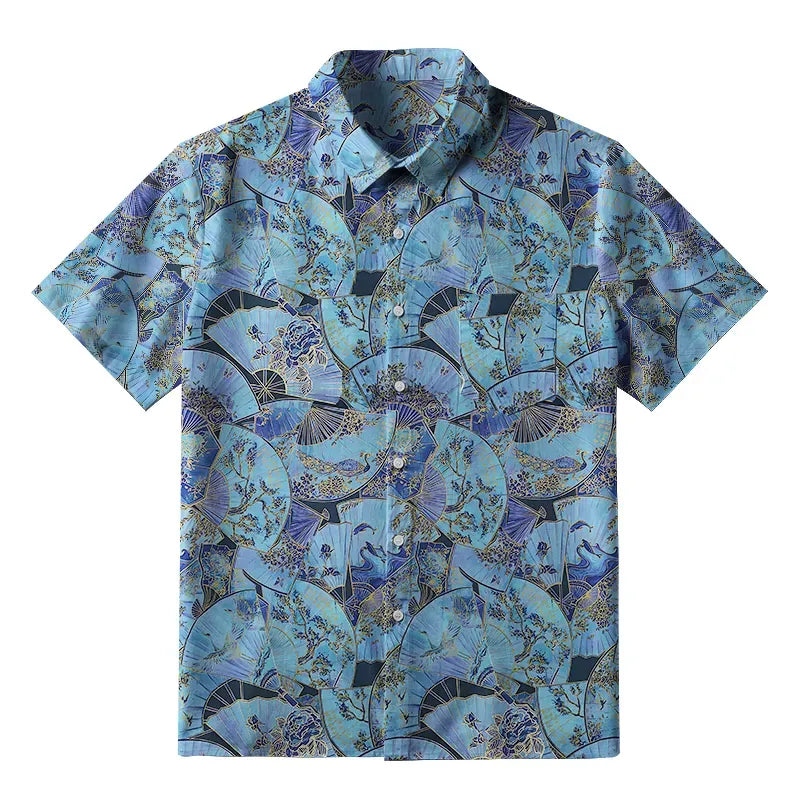 Vintage Japanese Ukiyo-e Shirt for Streetwear