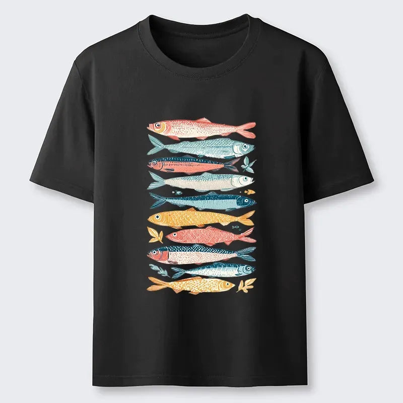 Colorful Fish Japanese Classic T-Shirt for Daily Wear