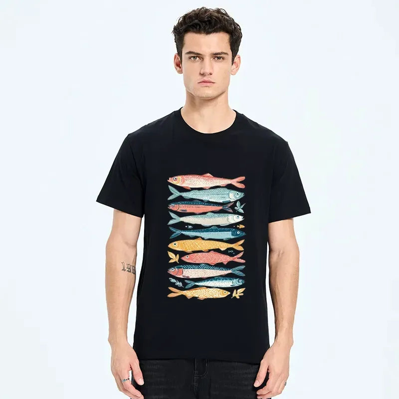 Kyoto Lion Japanese Ukiyo-e Fish T-Shirt