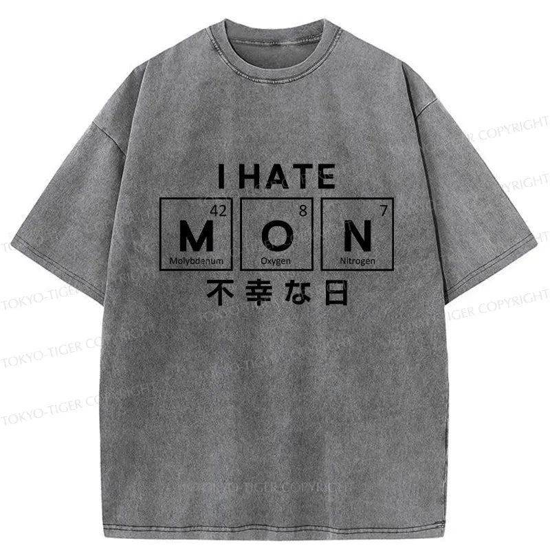 Kyoto-Lion I Hate Monday Washed T-Shirt