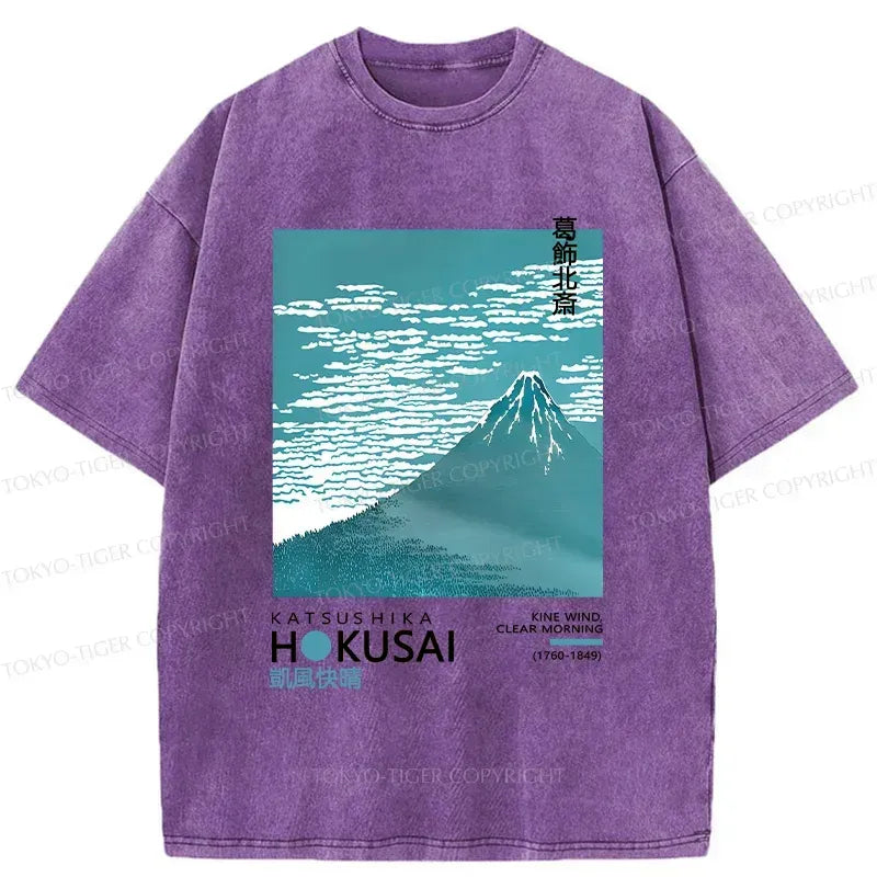 Kyoto-Lion Retro Mount Fuji Washed T-Shirt
