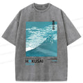 Kyoto-Lion Retro Mount Fuji Washed T-Shirt
