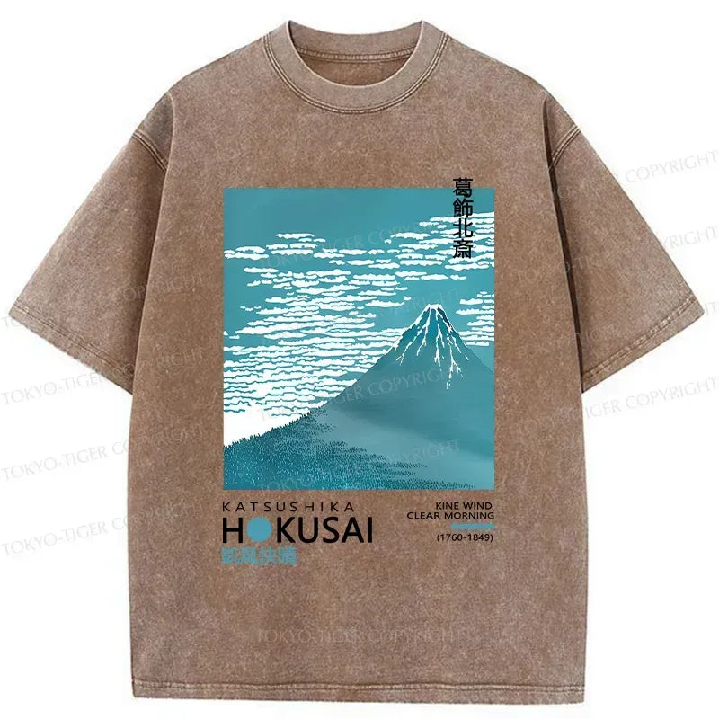 Unisex Retro Mount Fuji T-Shirt for Summer Vacation