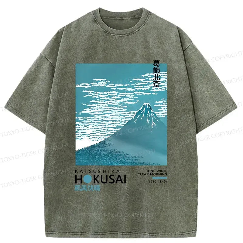 Unisex Retro Mount Fuji T-Shirt for Summer Vacation