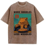 Kyoto-Lion More Noodles Less Muddles Washed T-Shirt