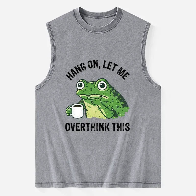 Kyoto-Lion Overthinking Frog With Coffee Washed Tank