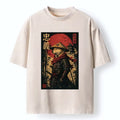 Samurai Dog Washed T-Shirt for Daily Wear