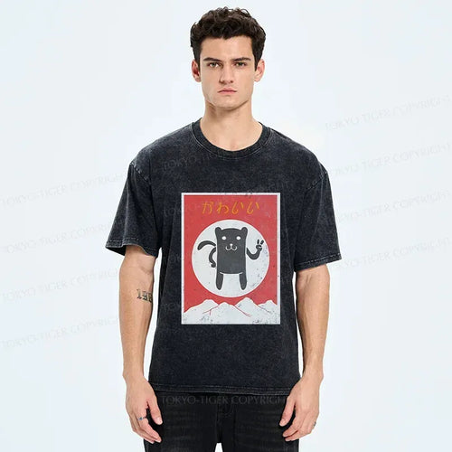 Japanese vintage bear t-shirt for daily wear