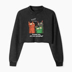 trendy Japanese cat sweatshirt for women