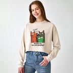 trendy Japanese cat sweatshirt for women
