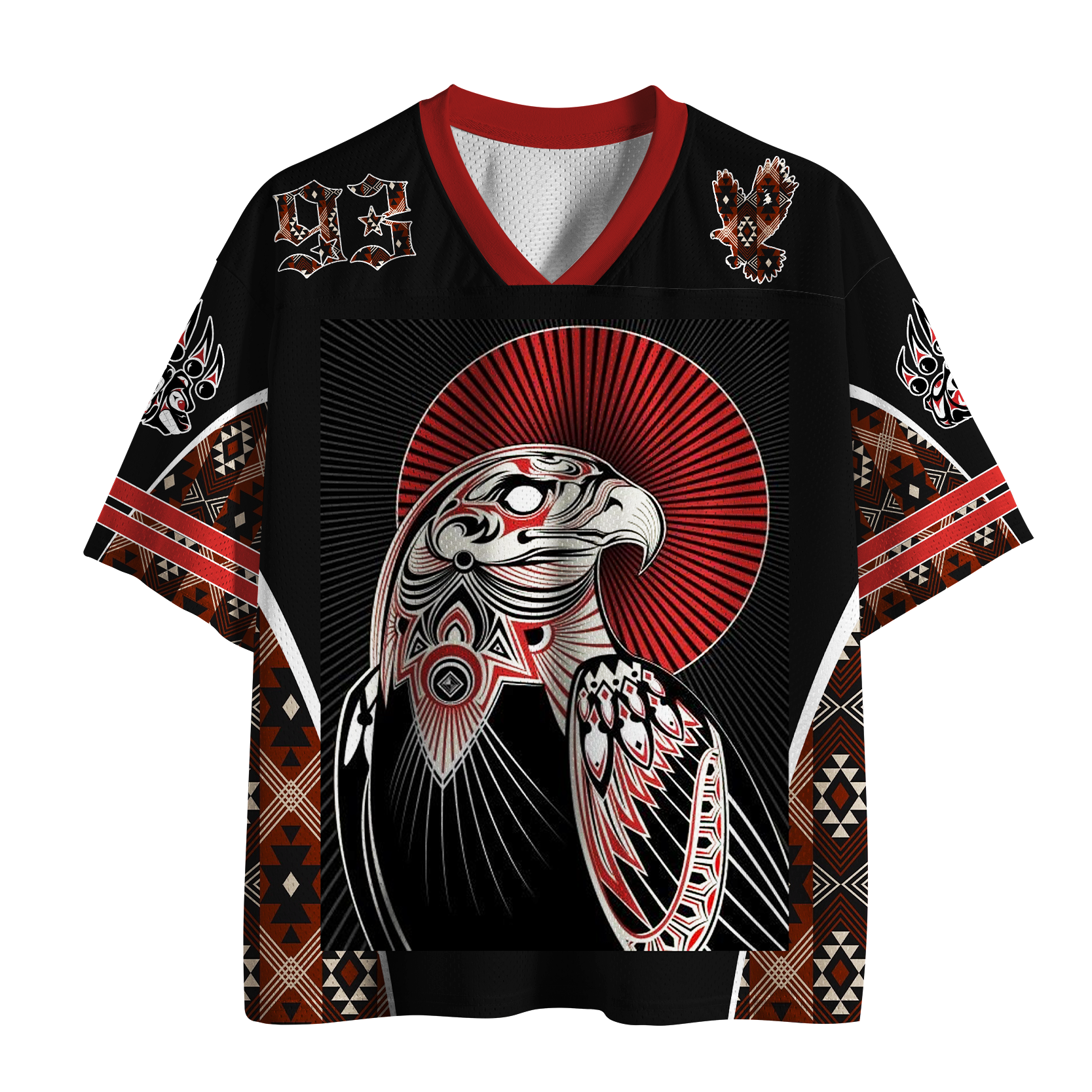Dark Tribal Eagle Totem Mesh Jersey