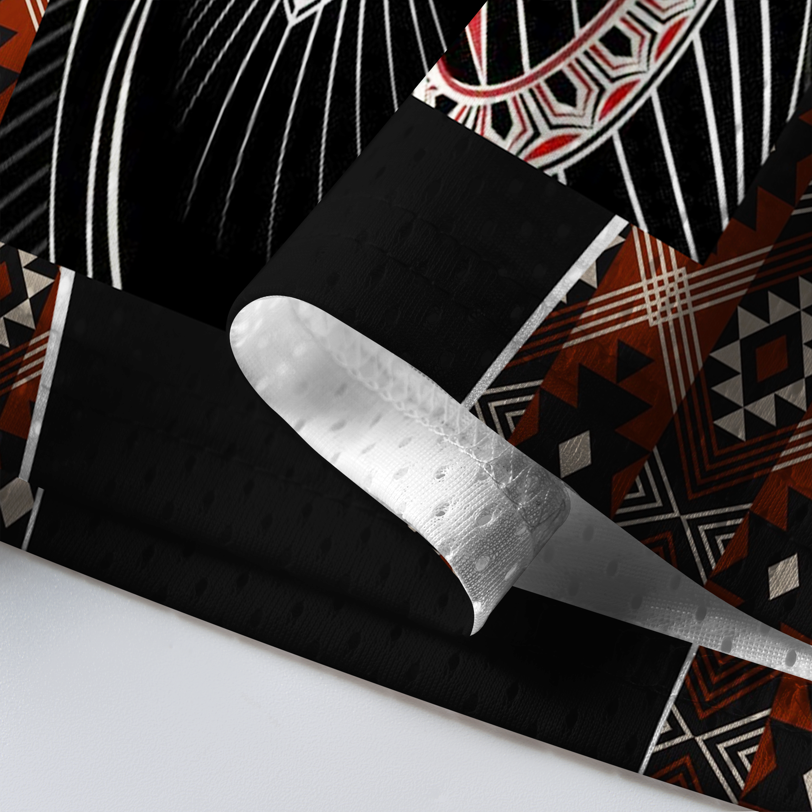Kyoto-Lion Dark Tribal Eagle Totem Mesh Jersey