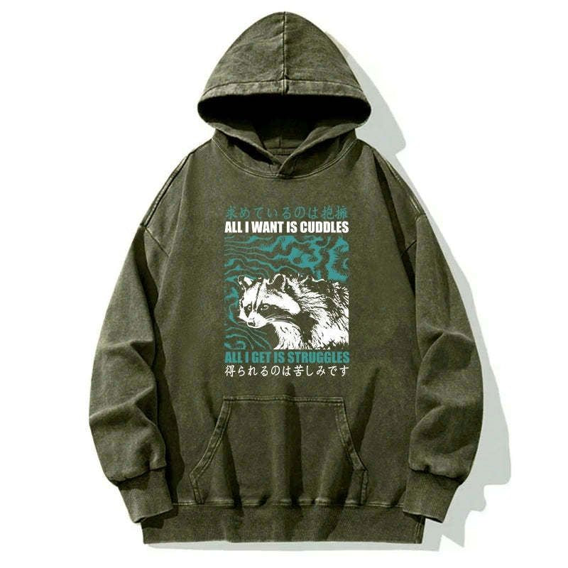 Japanese Washed Hoodie for Daily Wear