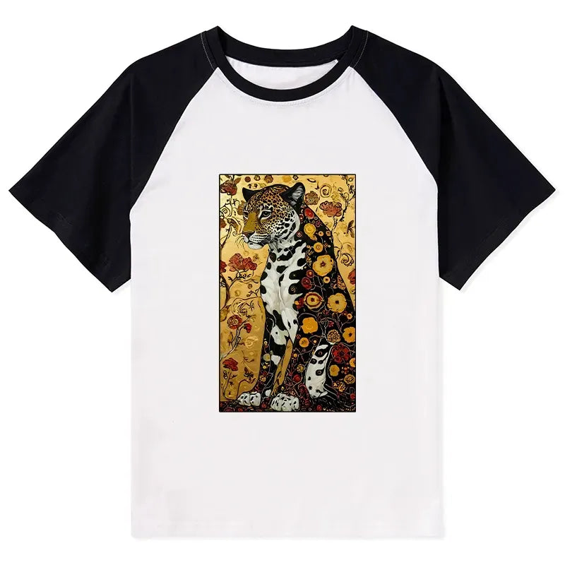 unisex leopard raglan shirt on sale