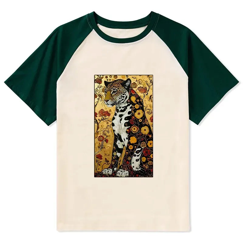 unisex leopard raglan shirt on sale