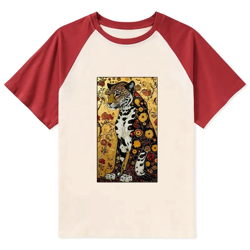 Kyoto-Lion Magnificent Leopard Raglan T-shirt