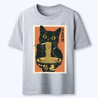 Japanese Black Cat Ramen T-Shirt