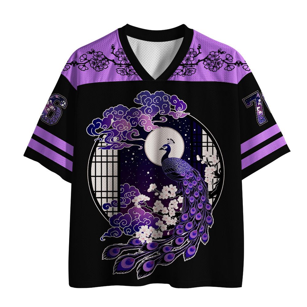 Kyoto-Lion Sakura Moon Peacock Mesh Jersey