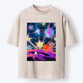 Kyoto-Lion Colorful Meteor Washed T-Shirt