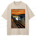 Kyoto-Lion Funny Banning The Scream Washed T-Shirt