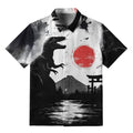 Kyoto-Lion Monster Under Mount Fuji Button-up Shirt