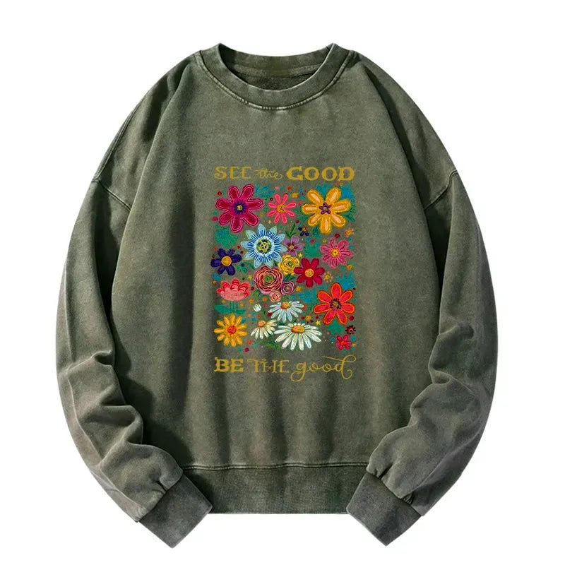 unisex washed sweatshirt for daily wear
