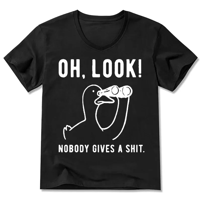 Kyoto-Lion No One Cares About The Duck V-Neck Classic T-Shirt
