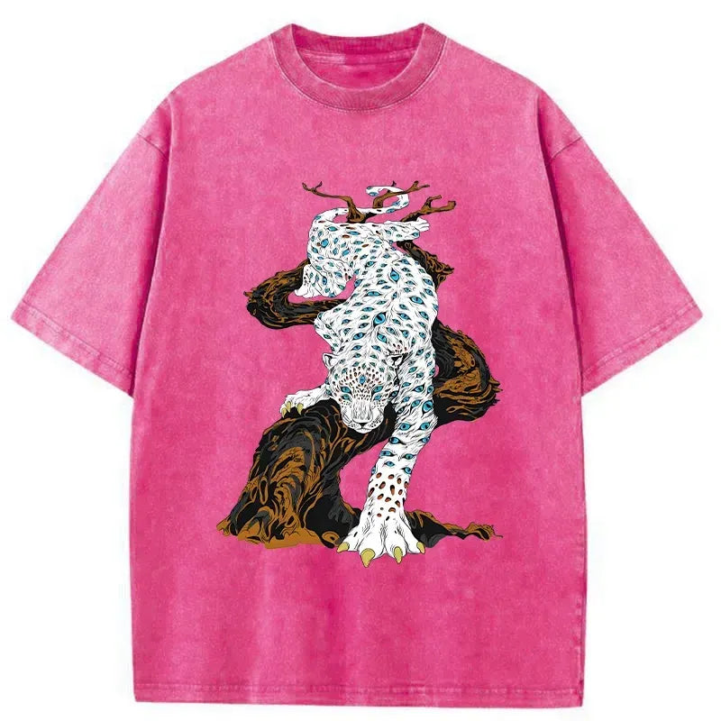 Washed Japanese Tiger T-Shirt for Men